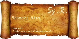 Szenczi Rita névjegykártya